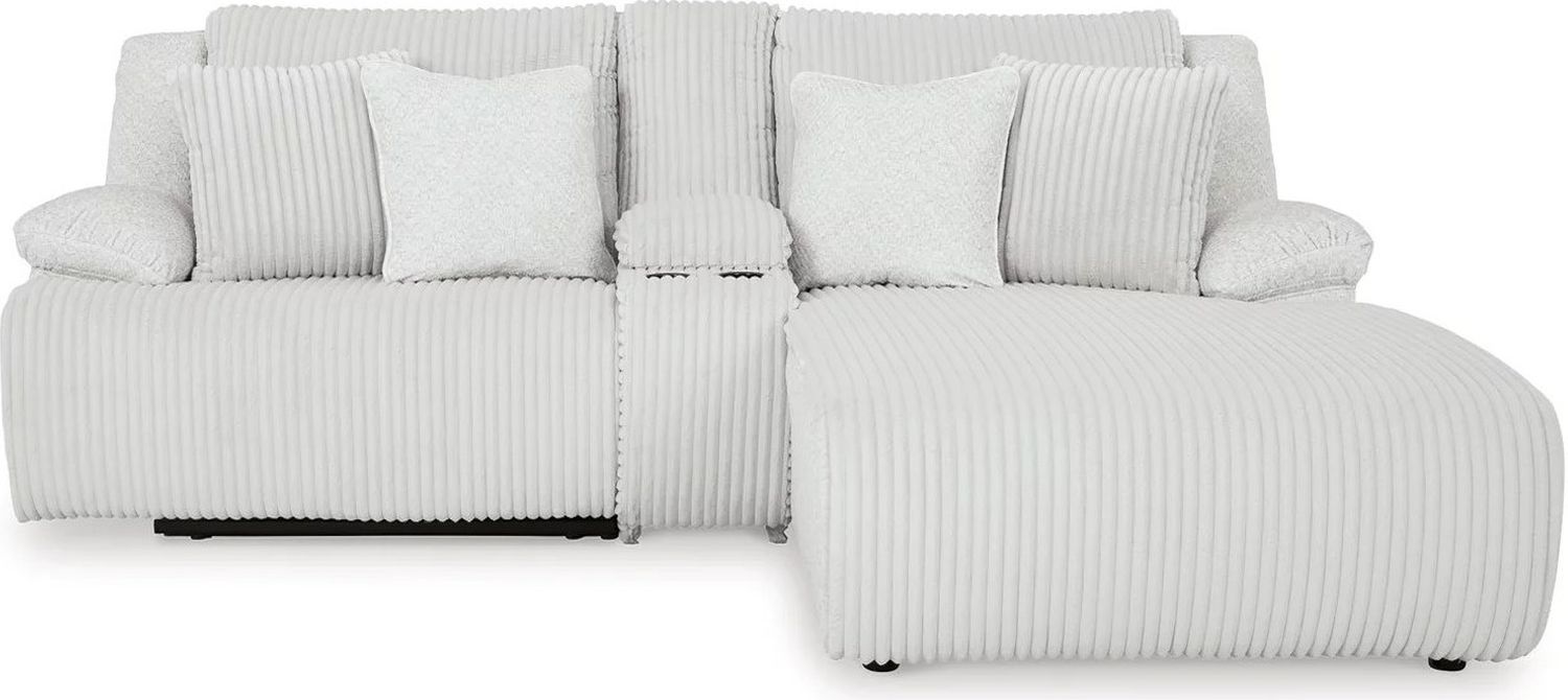Top Tier 3-Piece RAF Reclining Sectional Sofa with Chaise In Alloy 92706S4