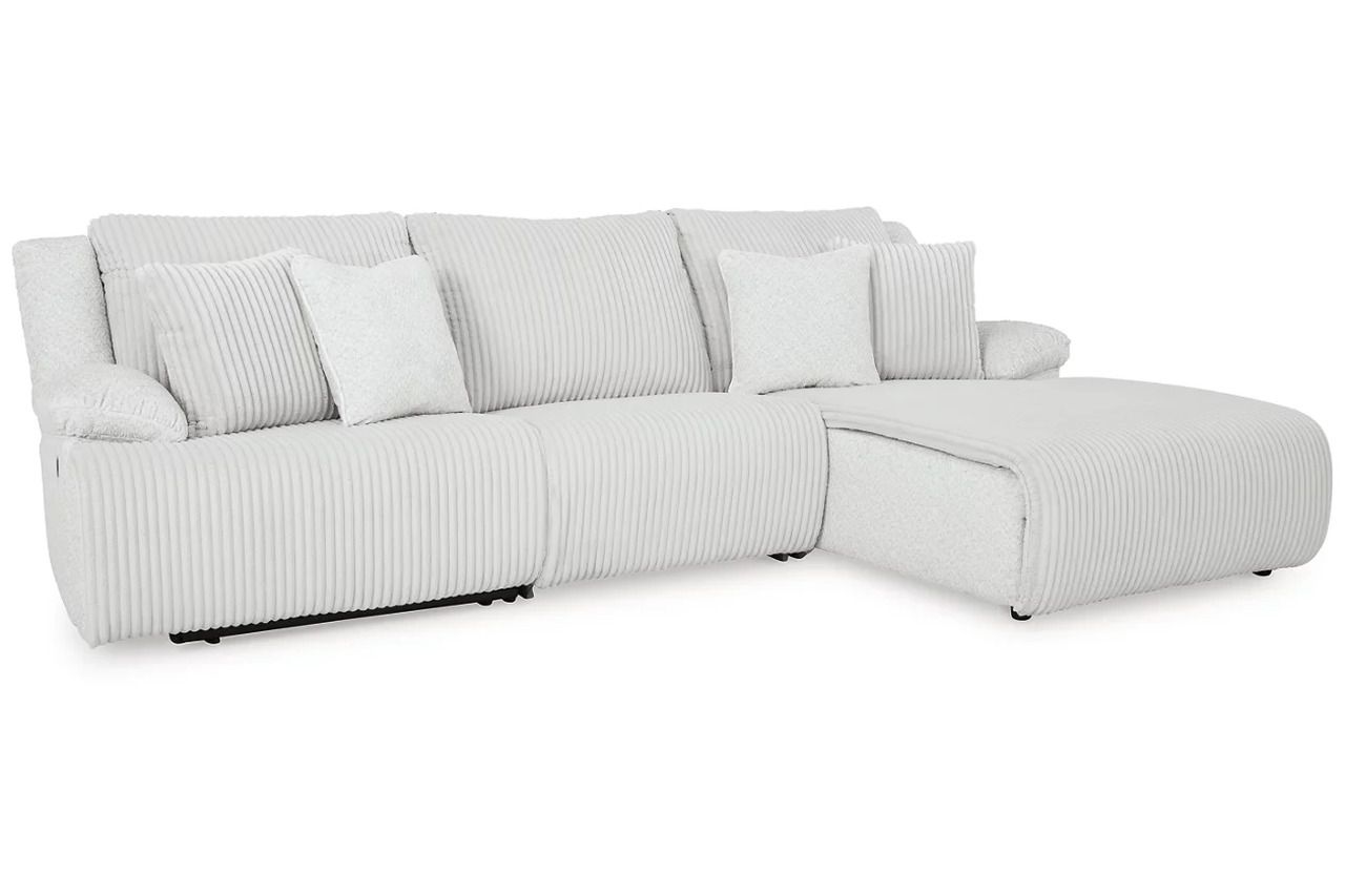 Top Tier 3-Piece Sectional Sofa Chaise In Alloy 92706S6