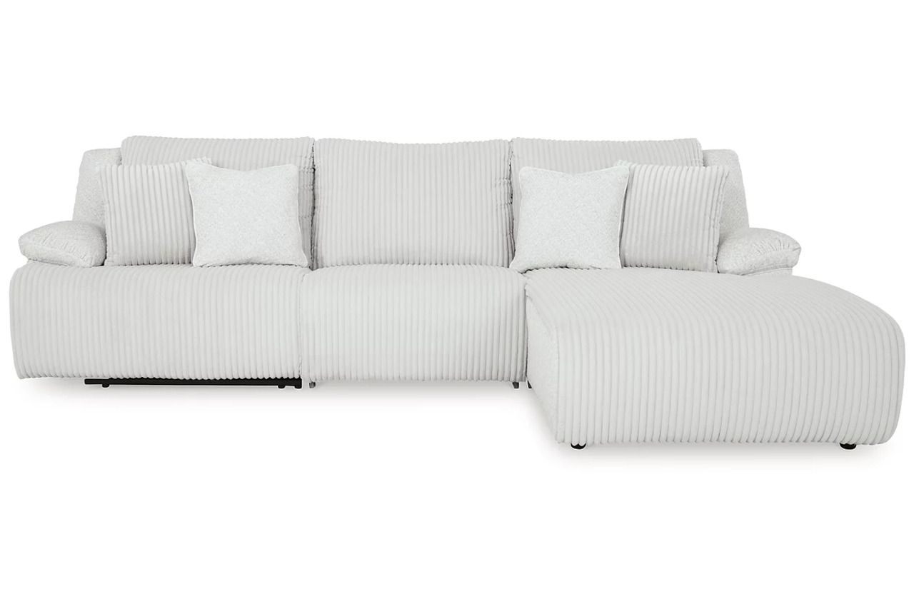 Top Tier 3-Piece Sectional Sofa Chaise In Alloy 92706S6