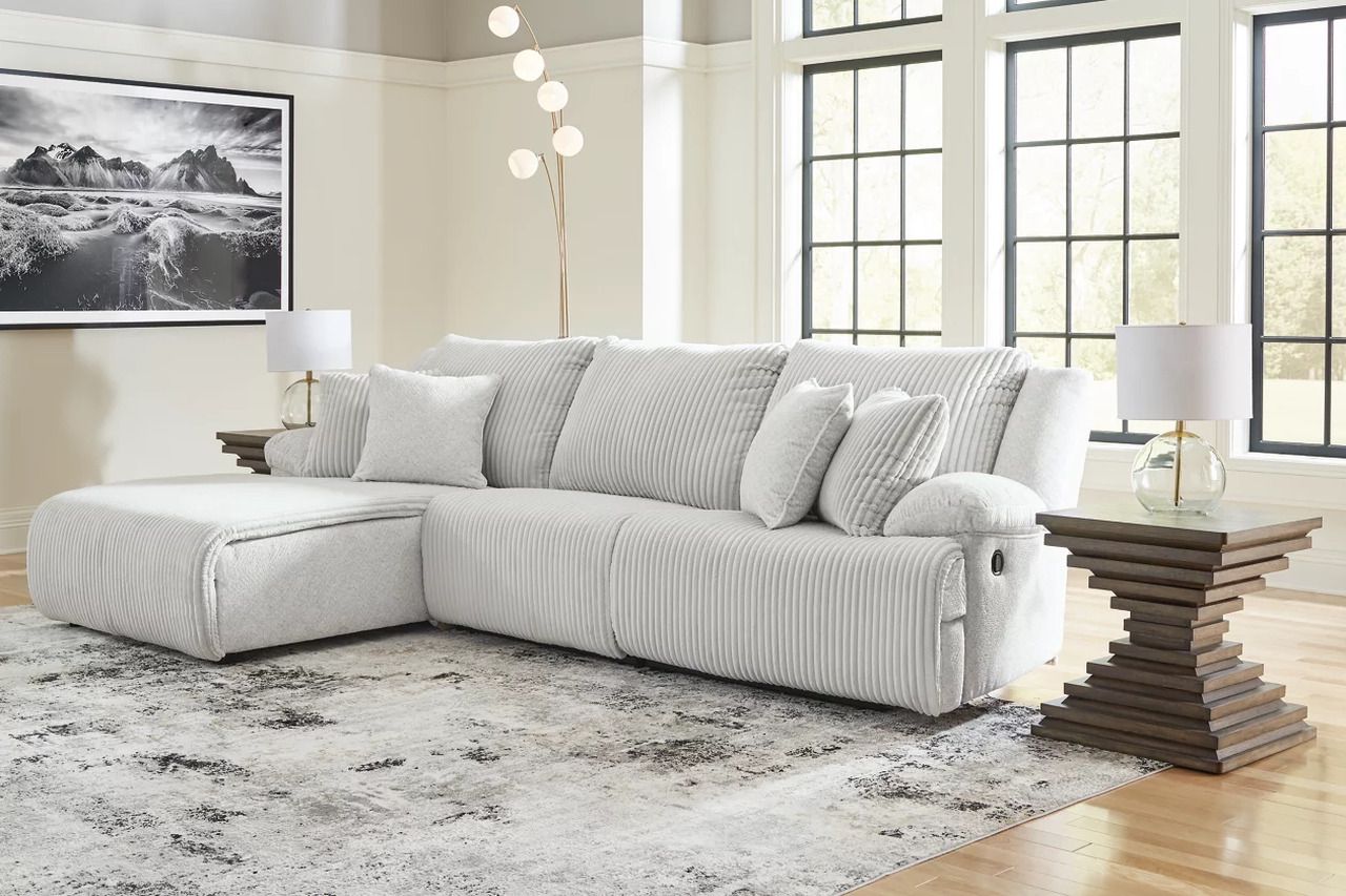 Top Tier 3-Piece Sectional Sofa Chaise In Alloy 92706S7