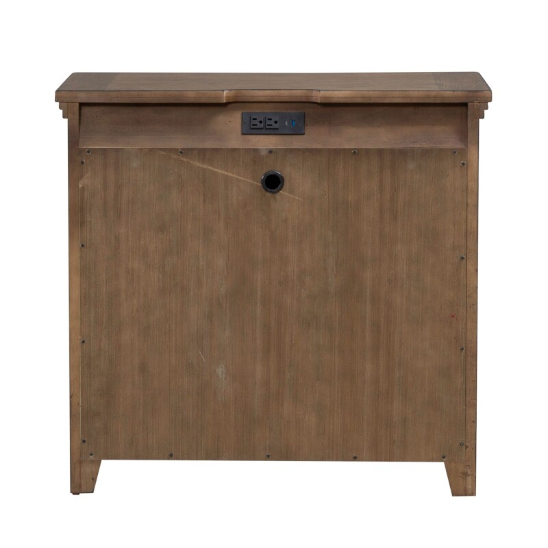 Carolina Park 2 Door Bedside Chest w/ Charging Station 930BR62