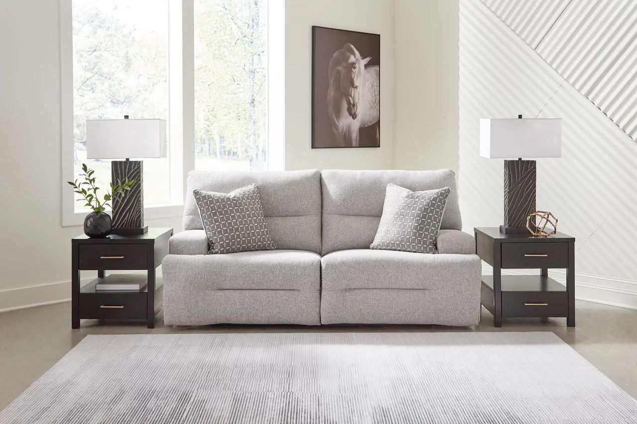 Acklen Place 7-Piece Power Sectional Reclining Sofa with Storage Console In Pewter 93605S20
