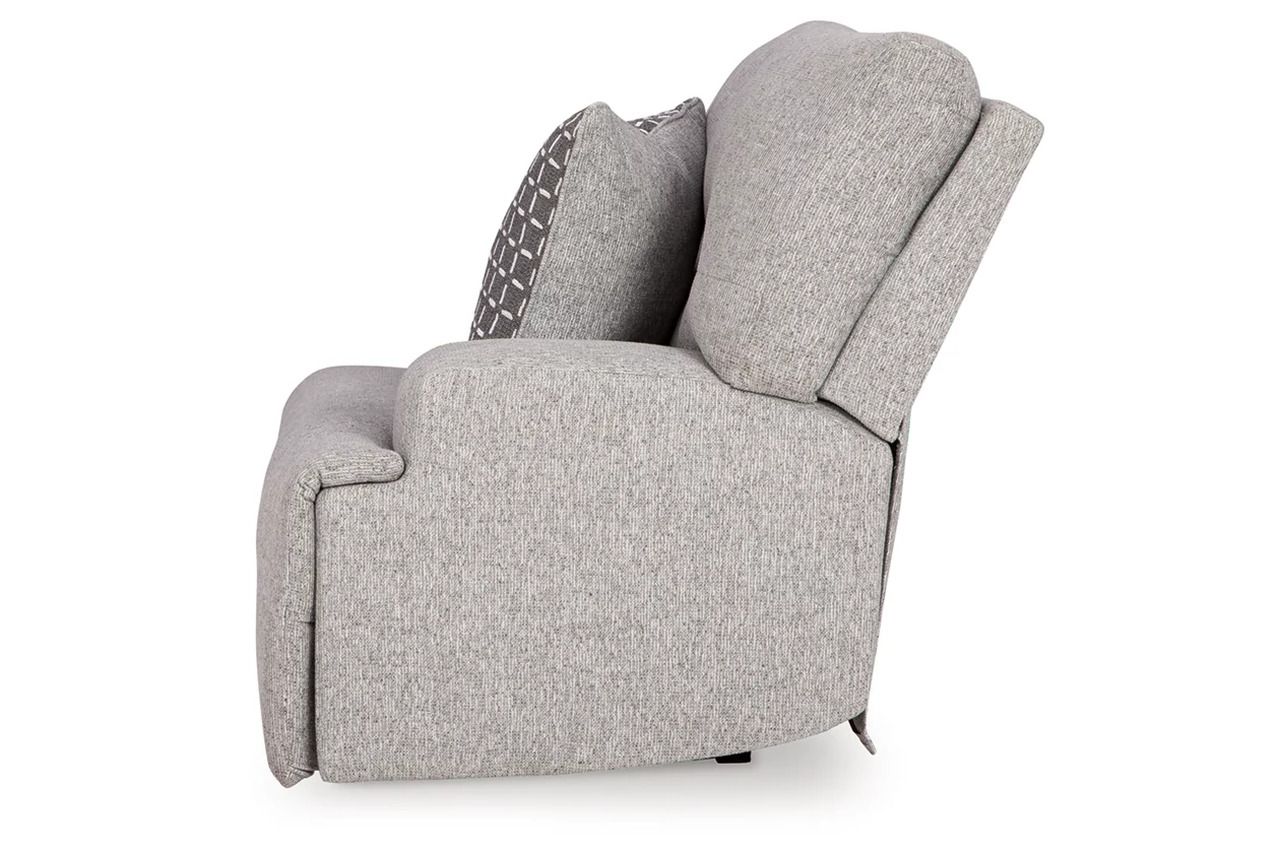 Acklen Place 7-Piece Power Sectional Reclining Sofa with Storage Console In Pewter 93605S20