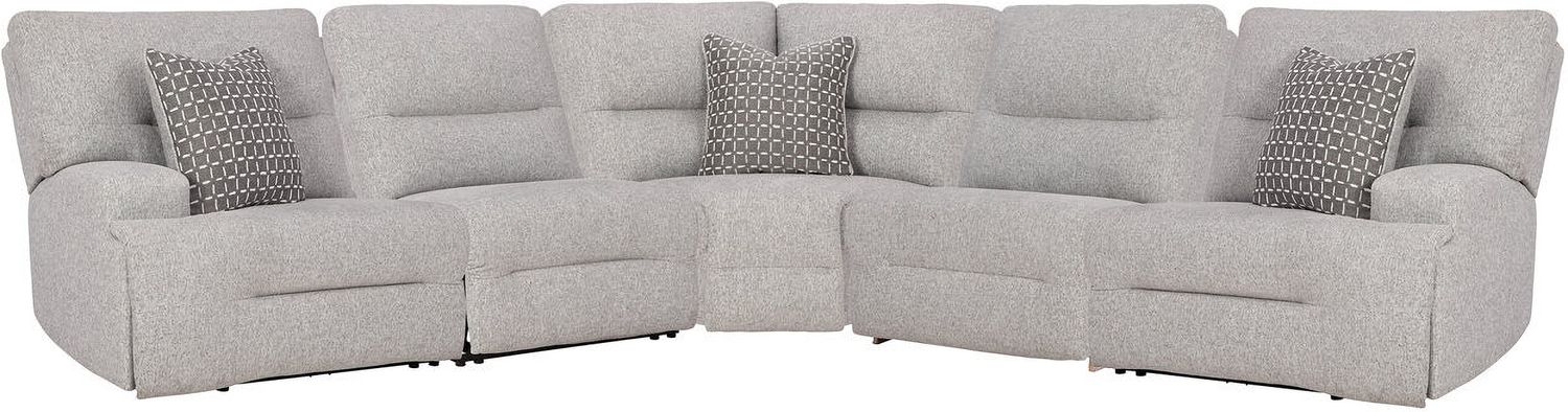 Acklen Place 5-Piece Power Reclining Sectional In Pewter 93605S3