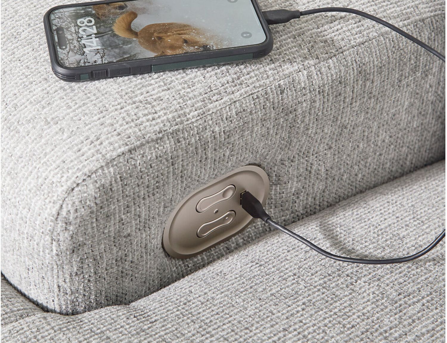 Acklen Place 5-Piece Power Reclining Sectional In Pewter 93605S3