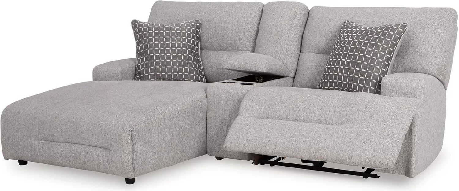 Acklen Place 3-Piece LAF Power Reclining Sectional Sofa with Chaise In Pewter 93605S5