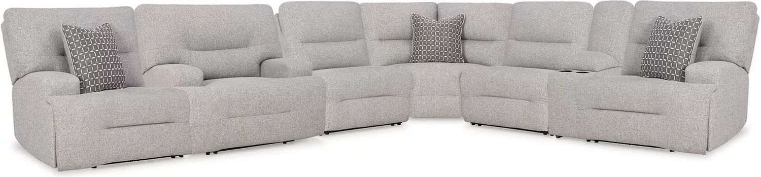 Acklen Place 7-Piece Power Reclining Sectional In Pewter 93605S8