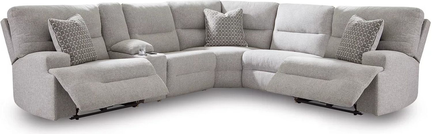 Acklen Place 6-Piece Power Reclining Sectional In Pewter 93605S9