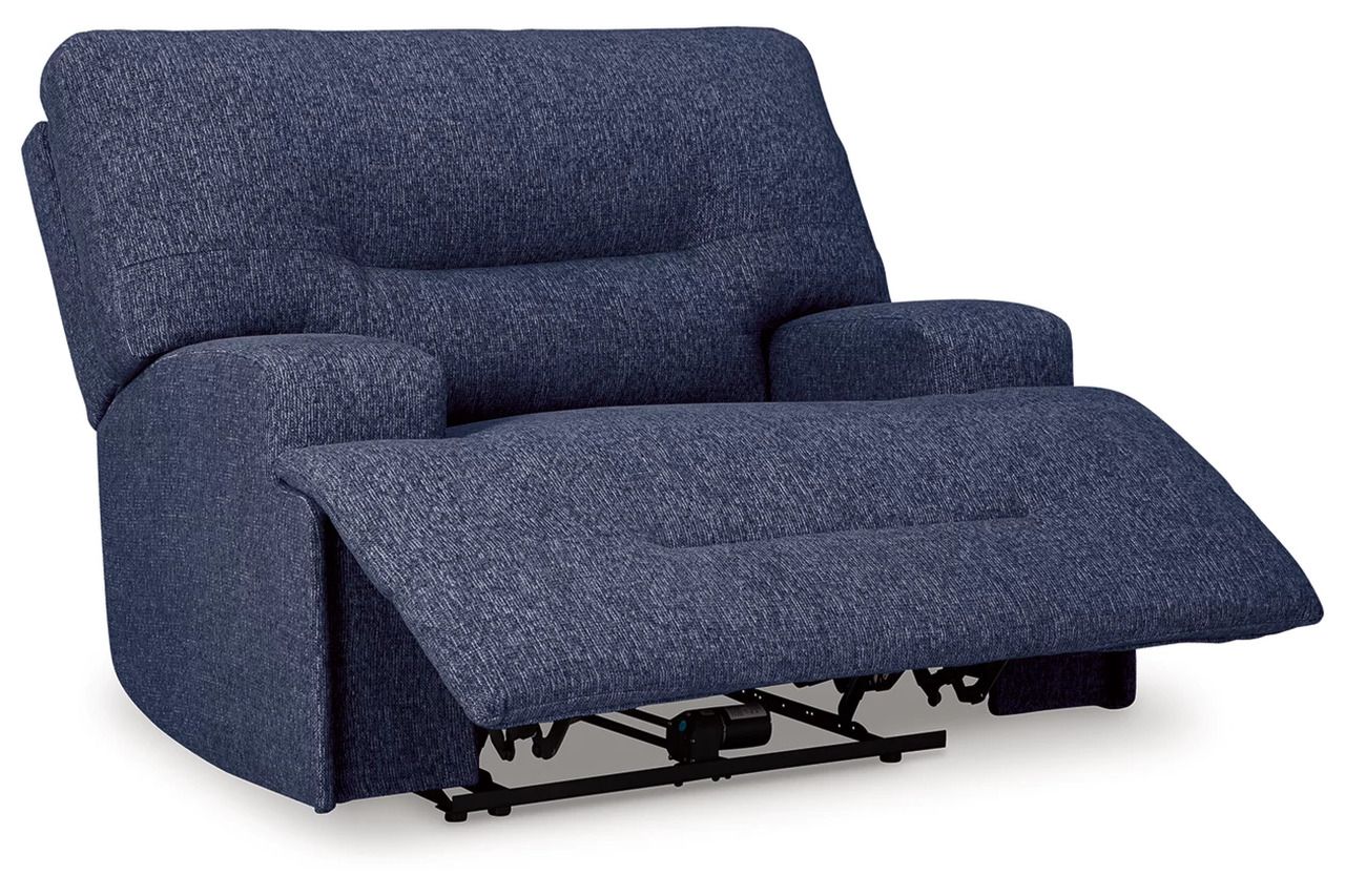 Acklen Place Oversized Power Recliner In Navy 9360782