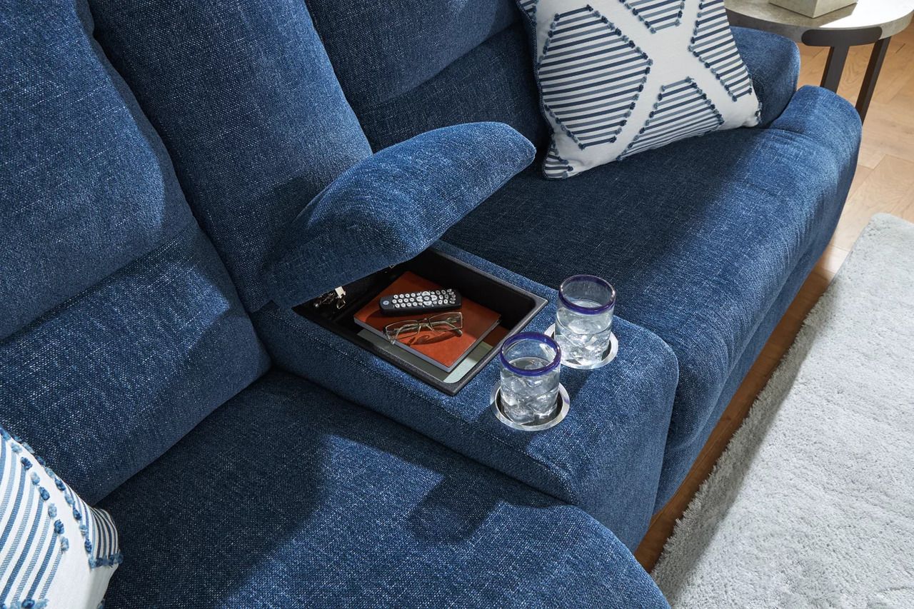 Acklen Place 6-Piece Power Reclining Sectional with RAF Chaise In Navy 93607S1
