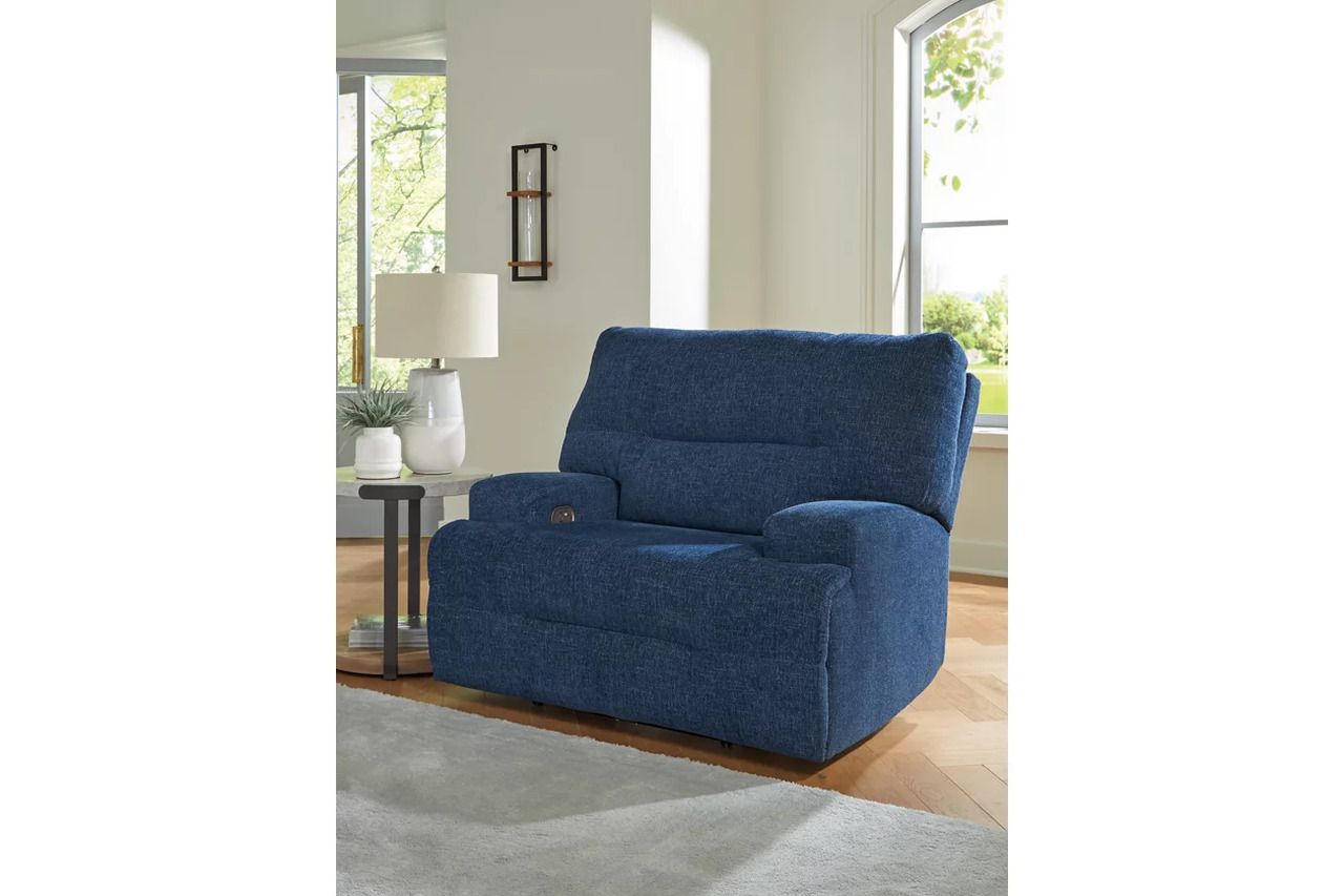 Acklen Place 6-Piece Power Reclining Sectional with RAF Chaise In Navy 93607S1