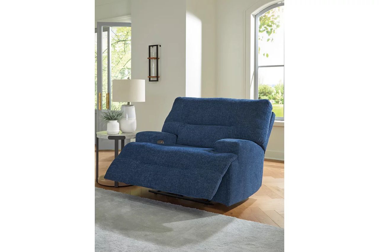 Acklen Place 6-Piece Power Reclining Sectional with RAF Chaise In Navy 93607S1