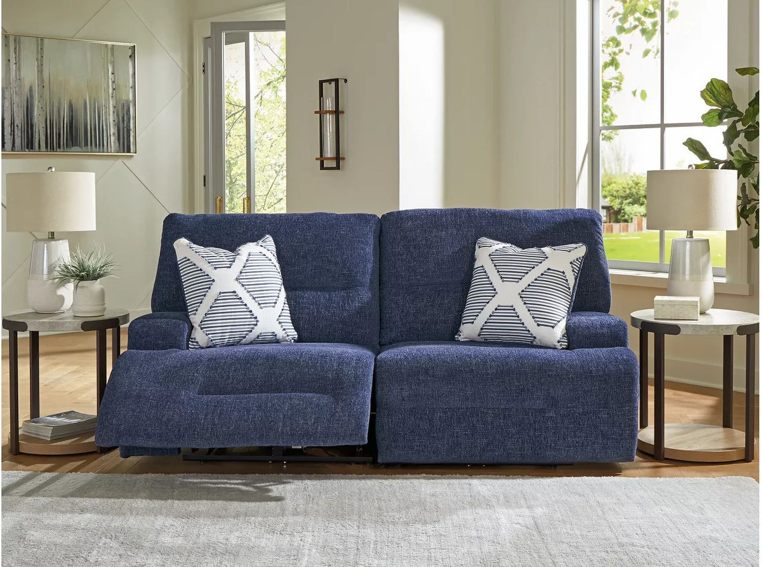 Acklen Place 2-Piece Power Reclining Sectional In Navy 93607S16