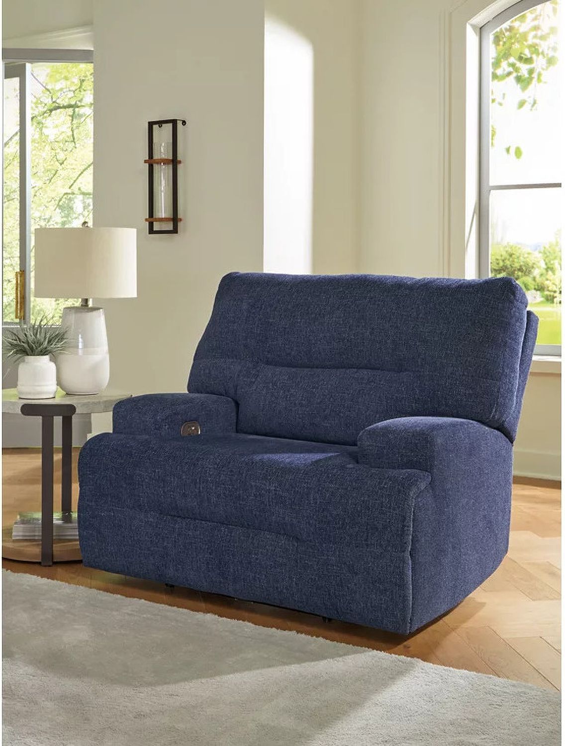 Acklen Place 3-Piece RAF Power Reclining Sectional In Navy 93607S17
