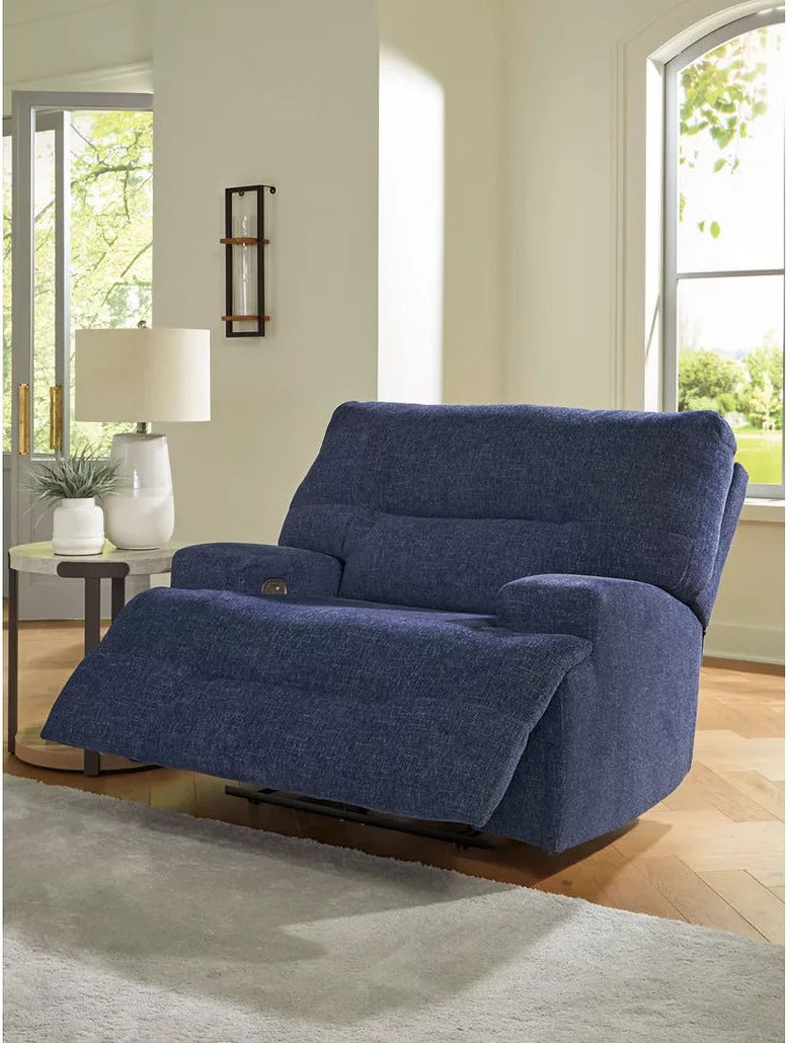 Acklen Place 3-Piece RAF Power Reclining Sectional In Navy 93607S17