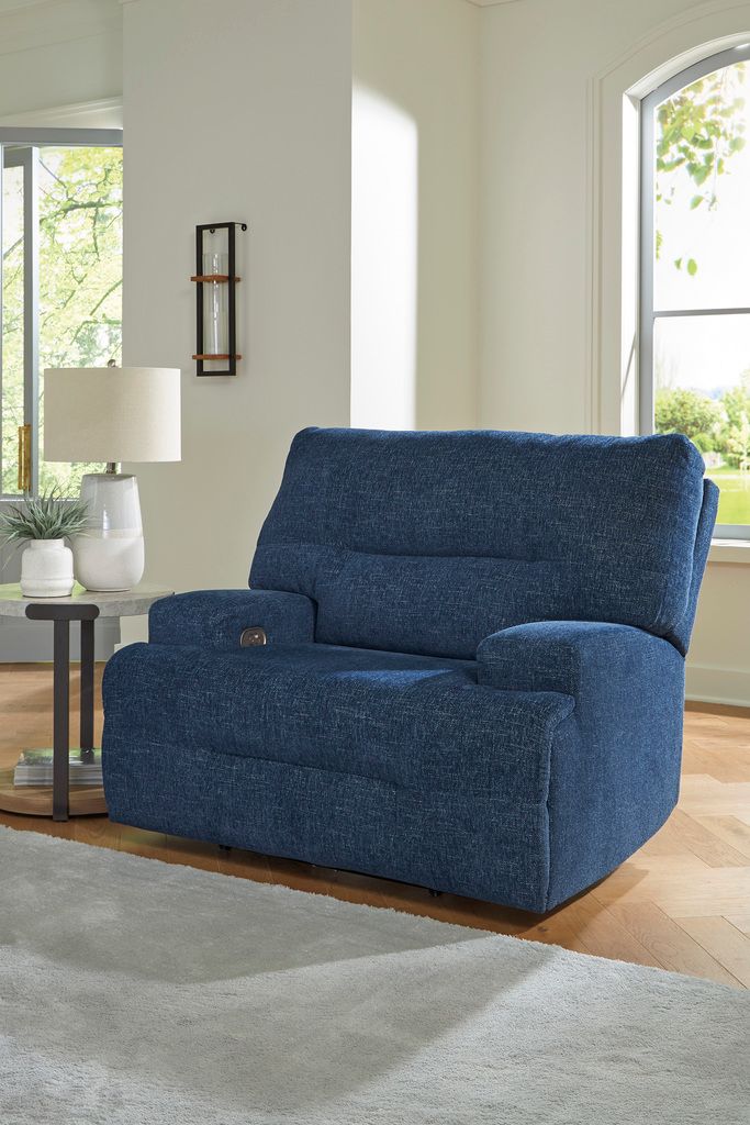 Acklen Place 3-Piece Power Reclining Sectional with LAF Chaise In Navy 93607S7