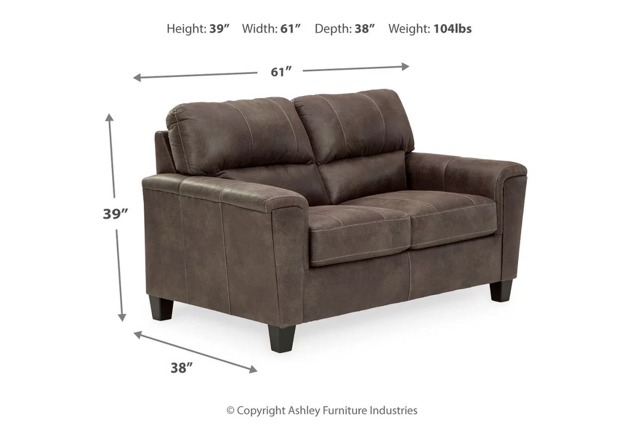 Navi Loveseat In Smoke 9400235