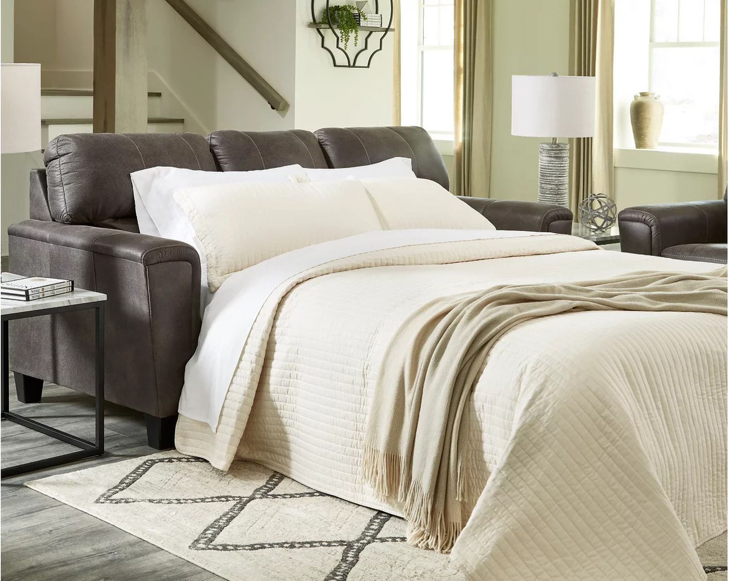 Navi Queen Sofa Sleeper In Smoke 9400239