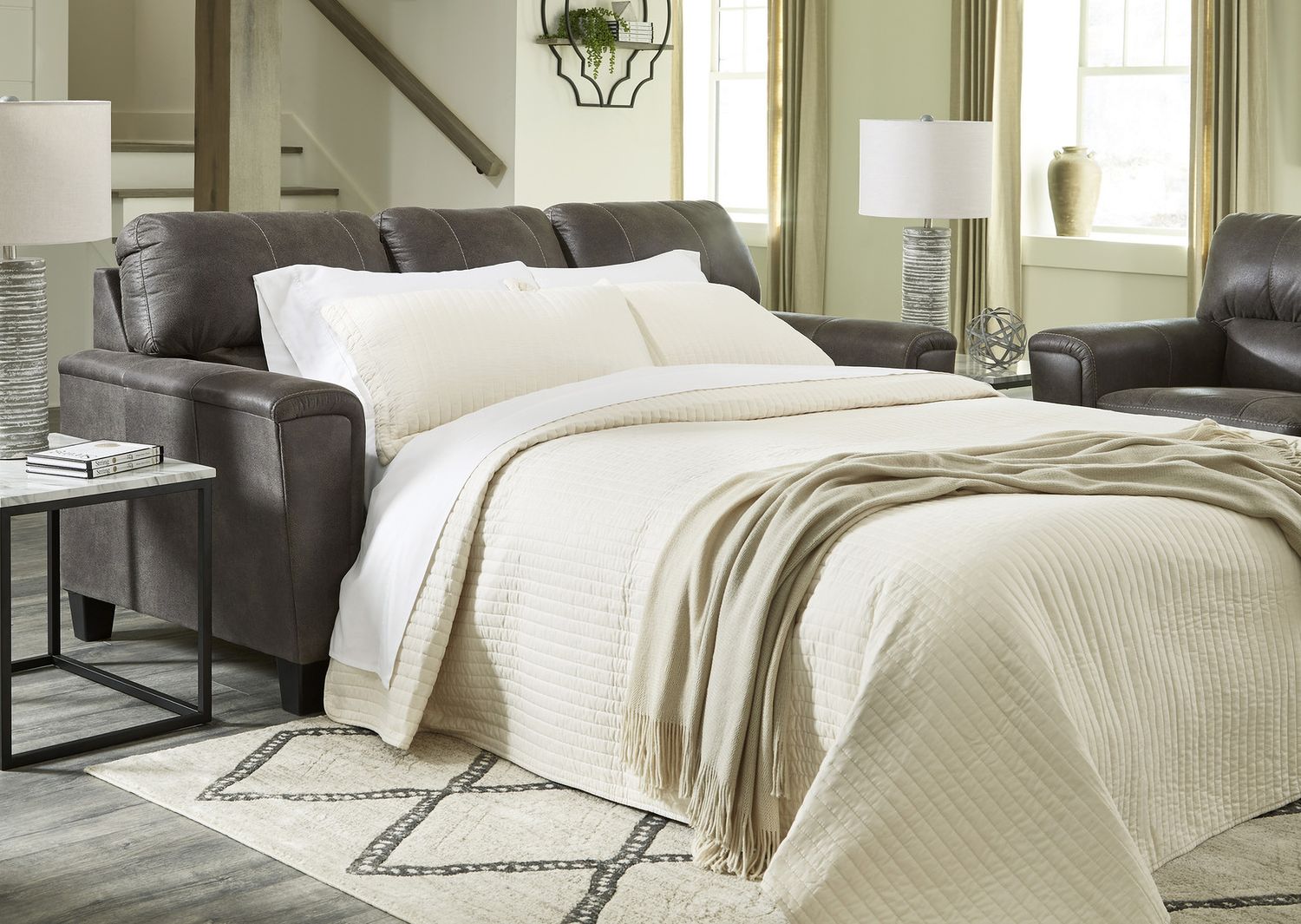 Navi Queen Sofa Sleeper In Smoke 9400239