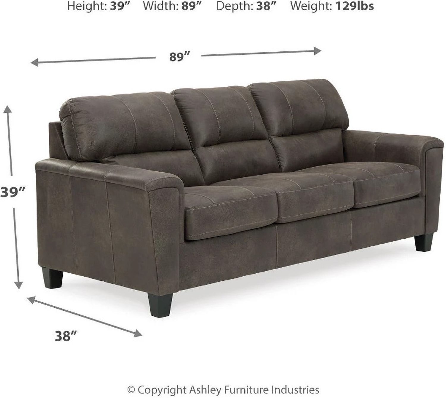 Navi Living Room Set In Smoke 94002U1
