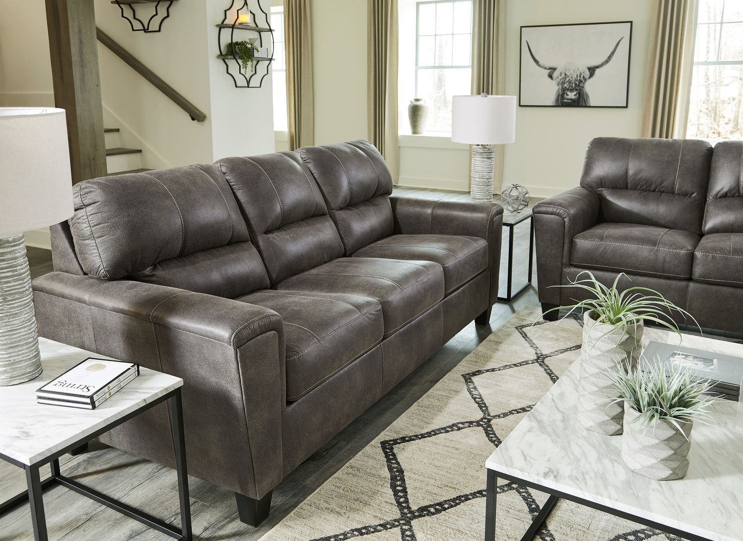 Navi Living Room Set In Smoke 94002U1