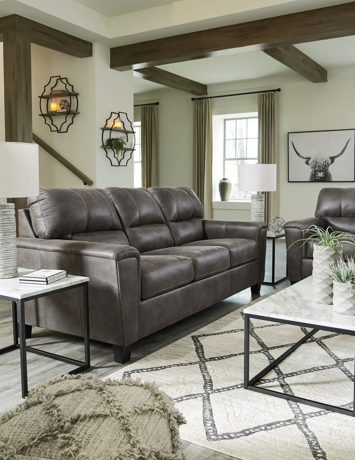 Navi Living Room Set In Smoke 94002U1
