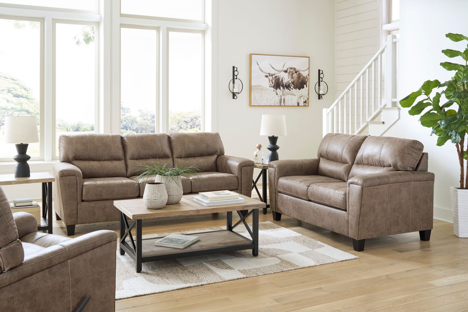 Navi Living Room Set In Fossil 94004U1