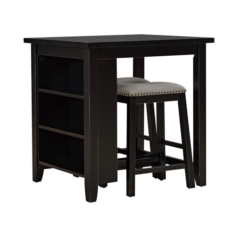 Brook Creek 3 Piece Counter Set - Black 942BCD3CTS