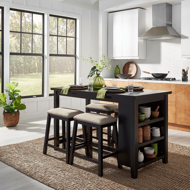 Brook Creek 5 Piece Counter Set - Black 942BCD5CTS