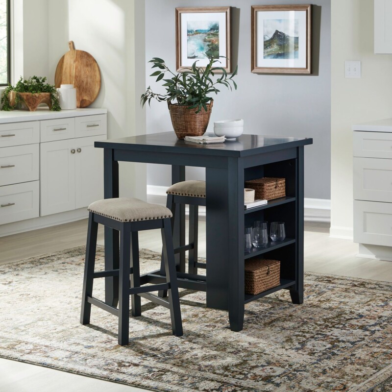Brook Creek 3 Piece Counter Set - Navy 942NYCD3CTS