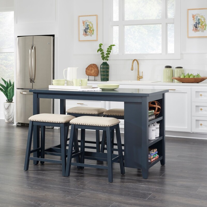 Brook Creek 5 Piece Counter Set- Navy 942NYCD5CTS