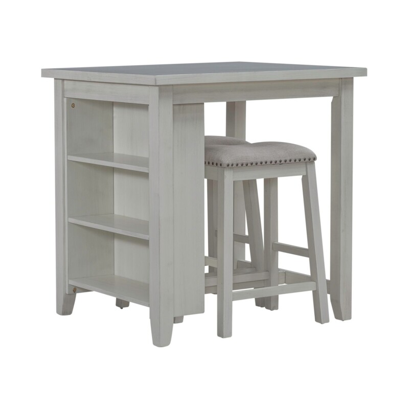 Brook Creek 3 Piece Counter Set - White 942WCD3CTS
