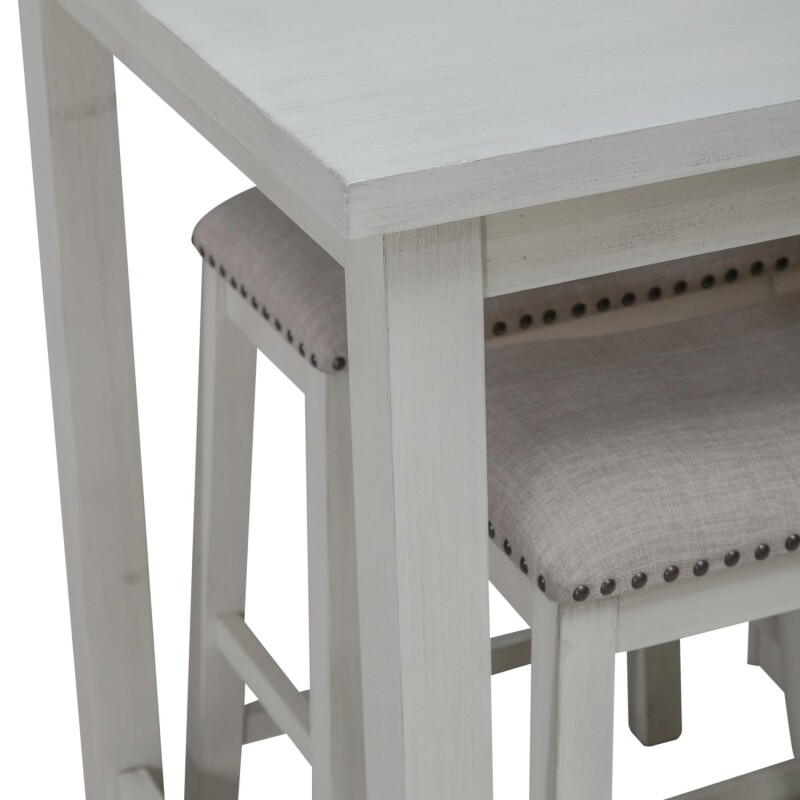 Brook Creek 3 Piece Counter Set - White 942WCD3CTS