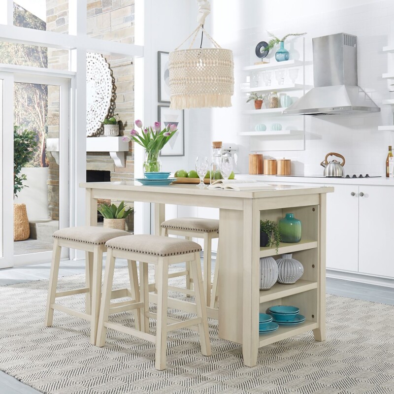 Brook Creek 5 Piece Counter Set - White 942WCD5CTS