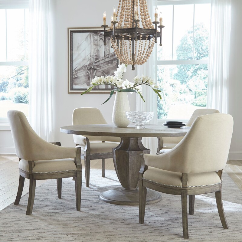 Westfield Opt 5 Piece Pedestal Table Set 944CDO5PDS