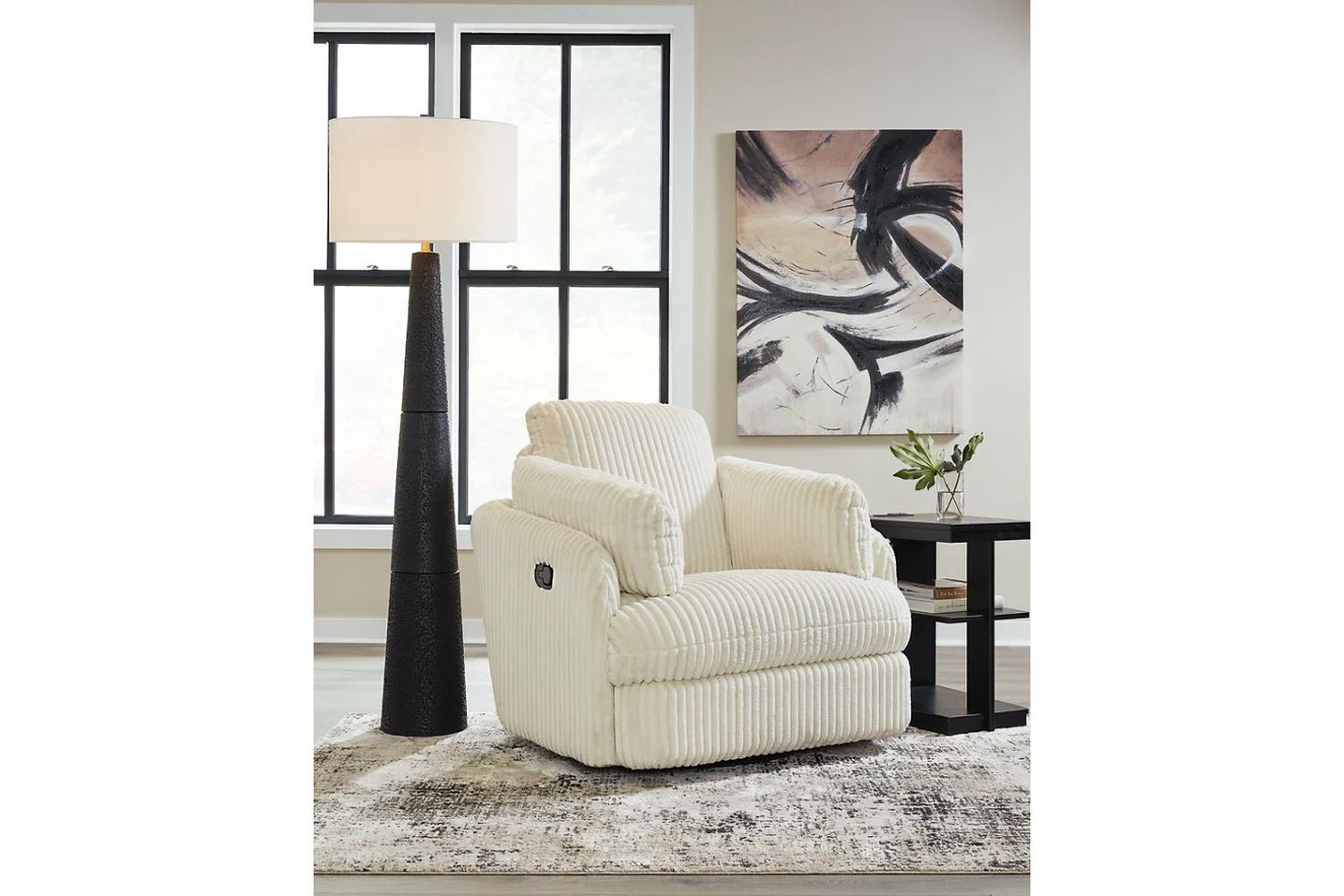 Tie-Breaker Swivel Glider Recliner In Ivory 9490261