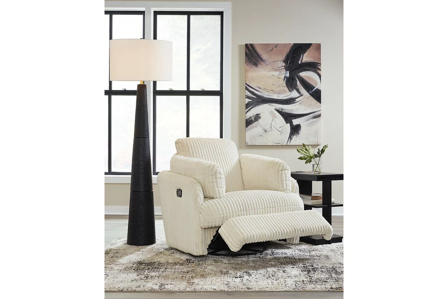 Tie-Breaker Swivel Glider Recliner In Ivory 9490261