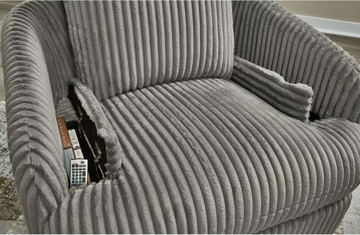 Tie-Breaker Swivel Glider Recliner In Fog 9490361