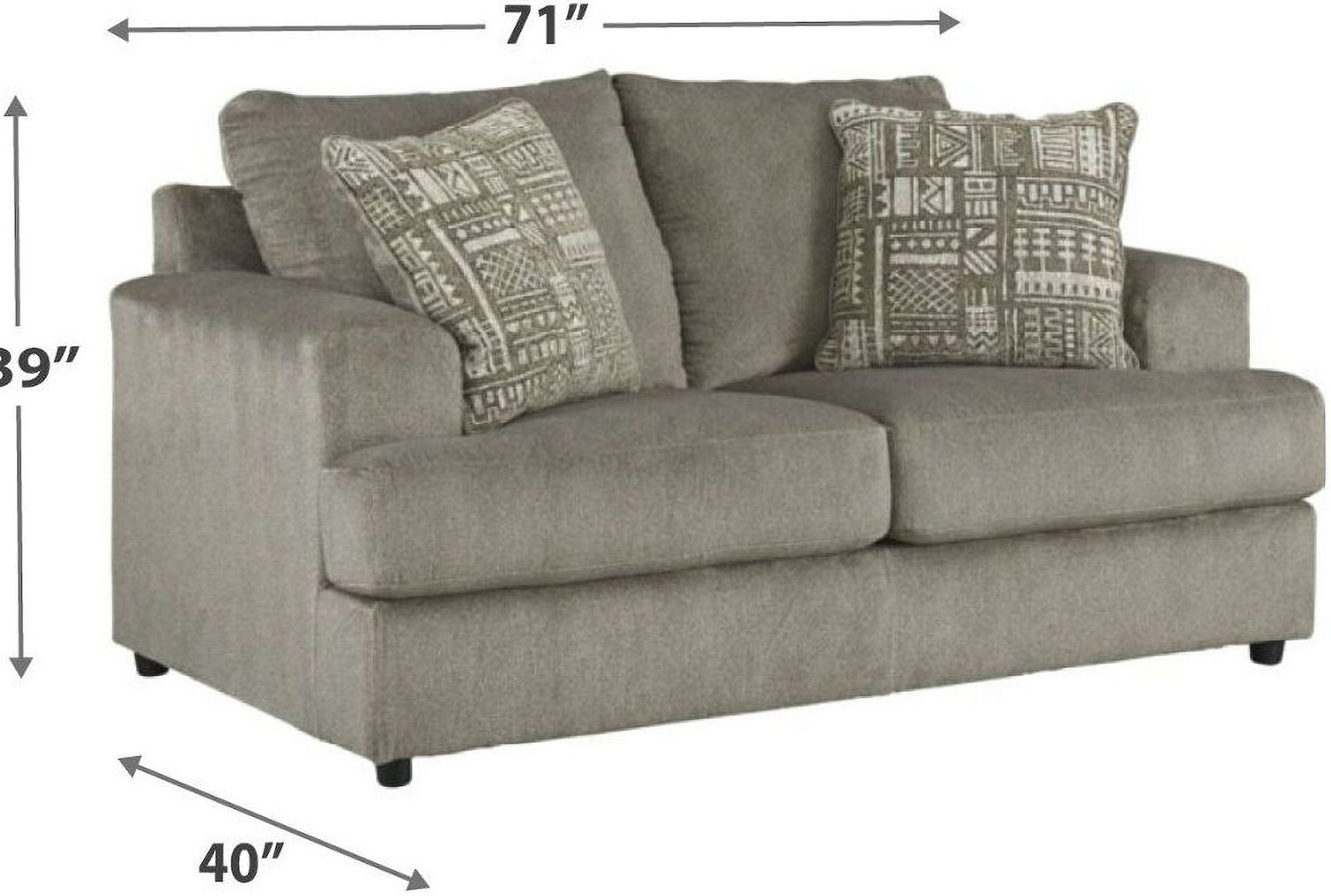 Soletren Loveseat In Ash 9510335