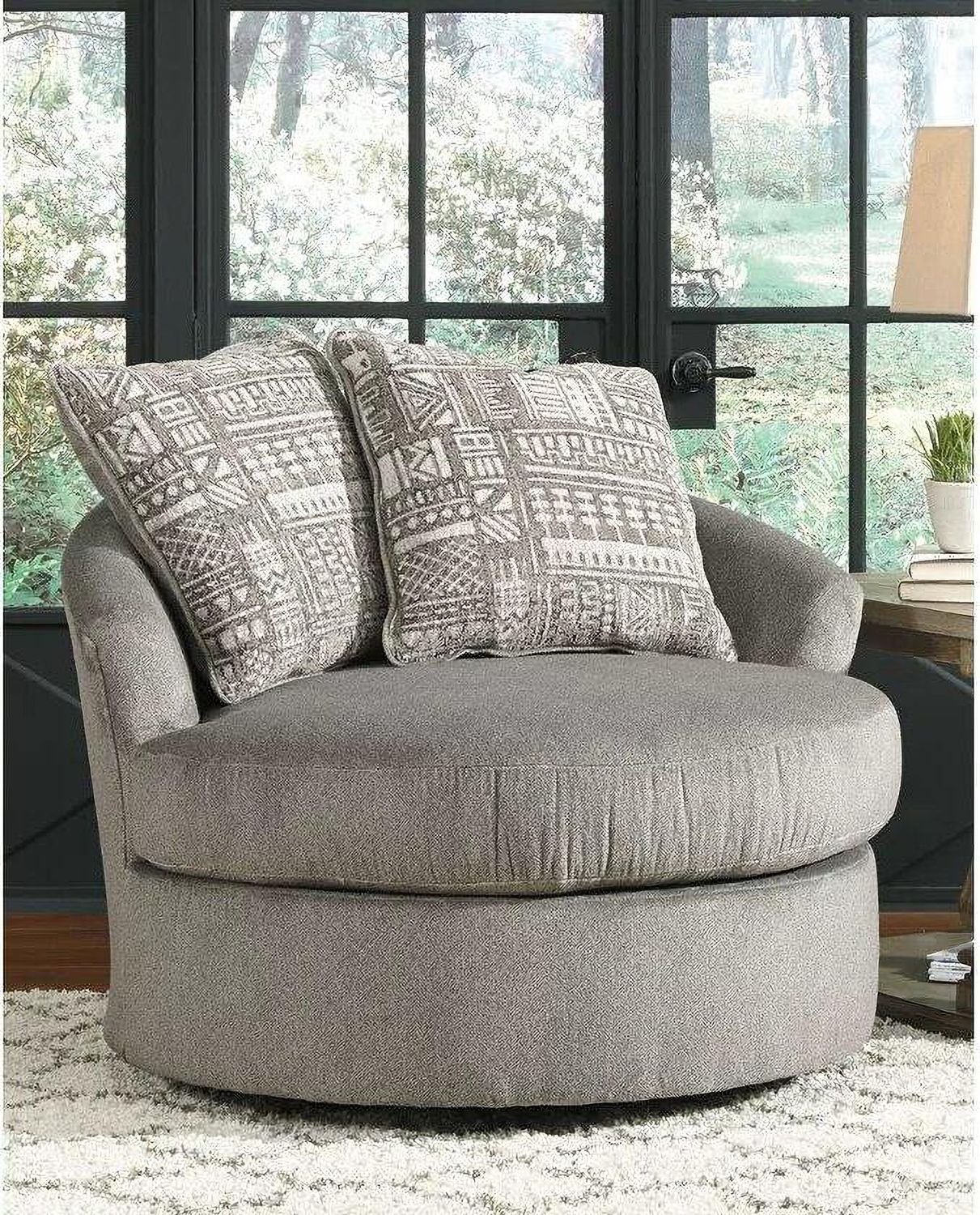 Soletren Swivel Accent Chair In Ash 9510344