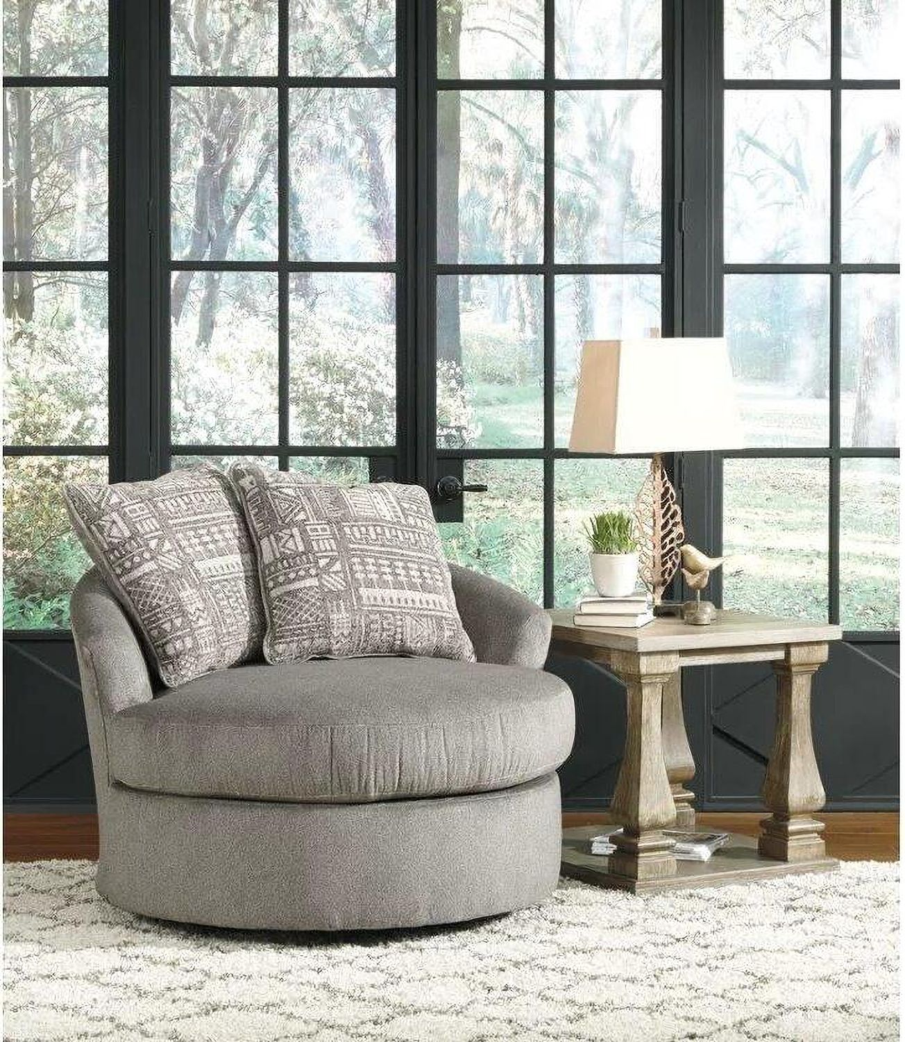 Soletren Swivel Accent Chair In Ash 9510344