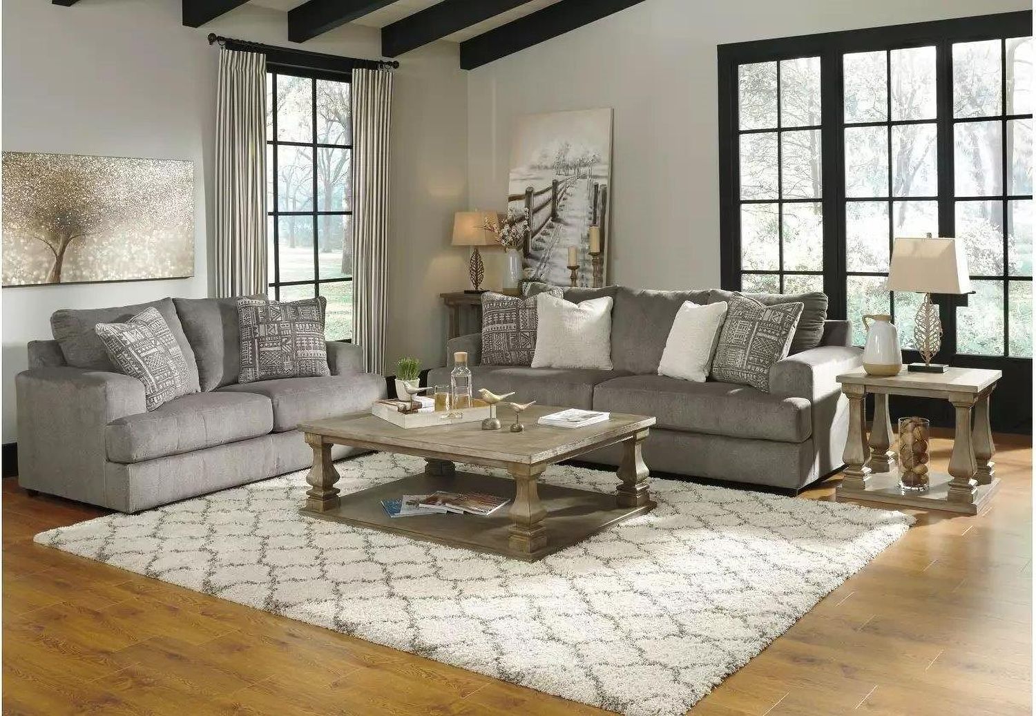 Soletren Living Room Set In Ash 95103U2