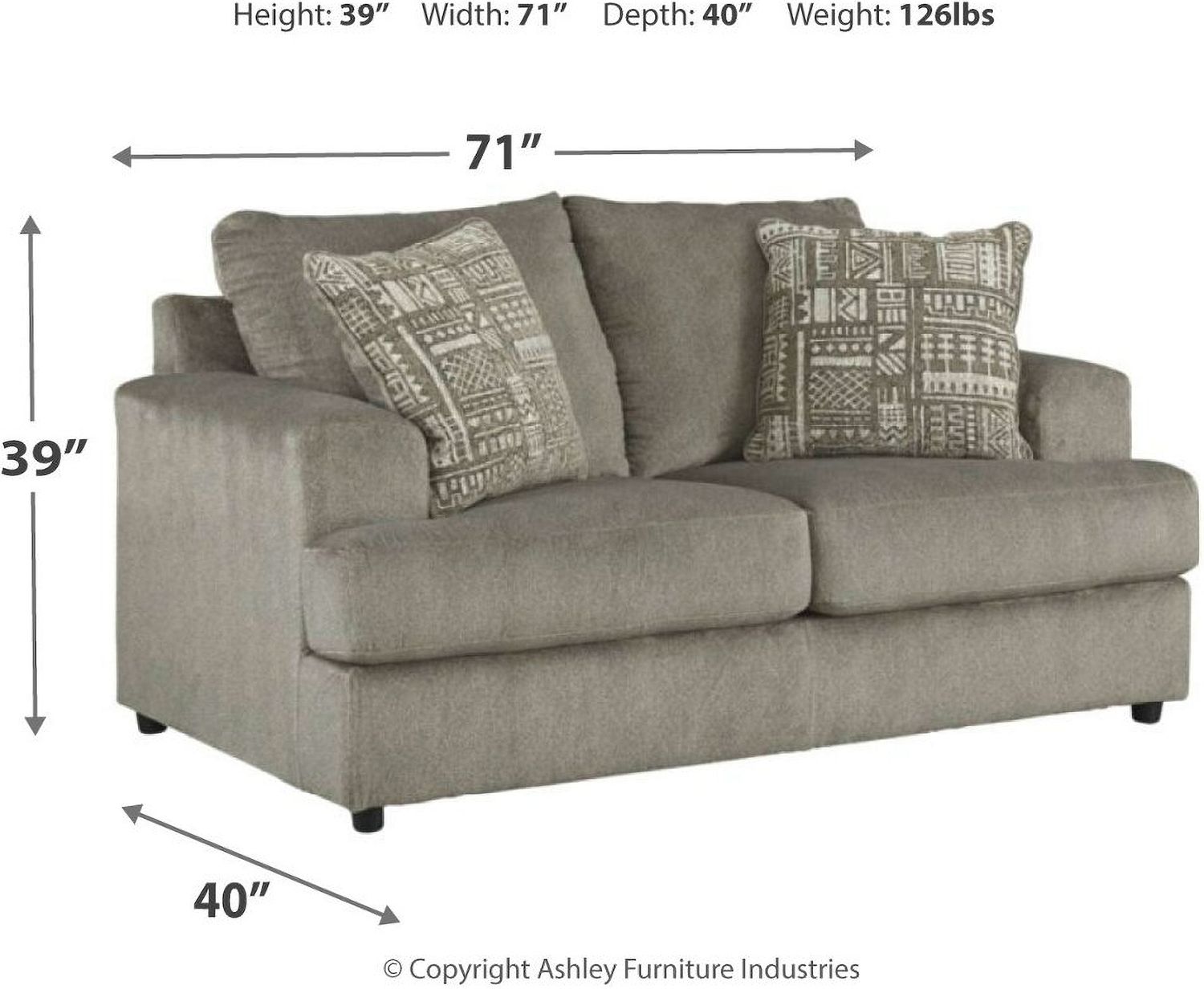 Soletren Living Room Set In Ash 95103U2