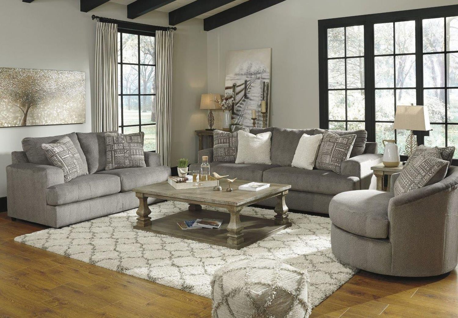 Soletren Living Room Set In Ash 95103U2