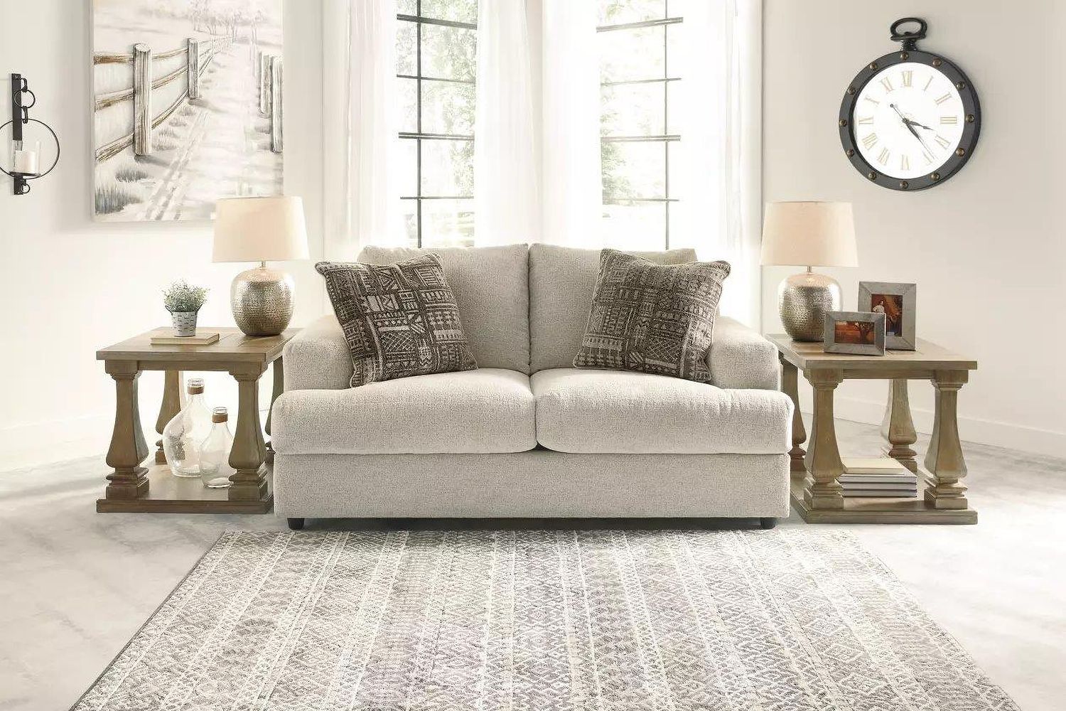 Soletren Loveseat In Stone 9510435