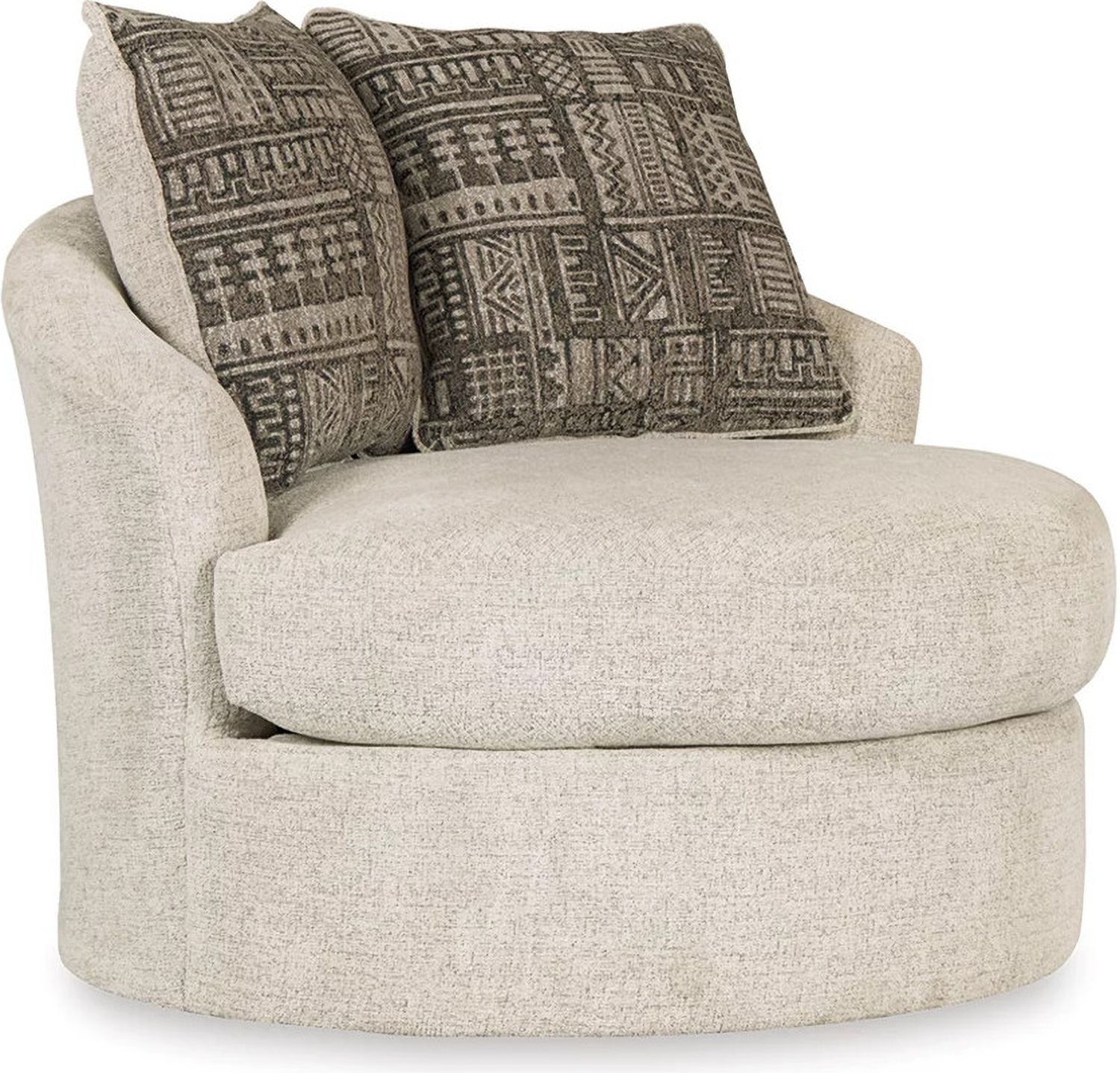 Soletren Swivel Accent Chair In Stone 9510444