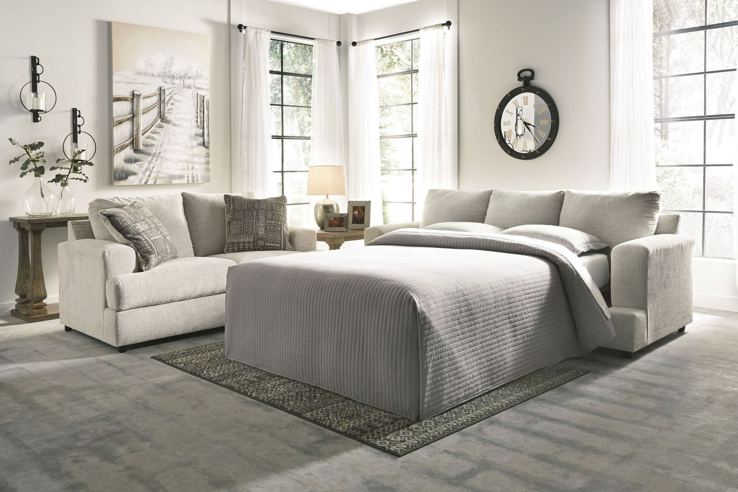 Soletren Living Room Set In Stone 95104U2