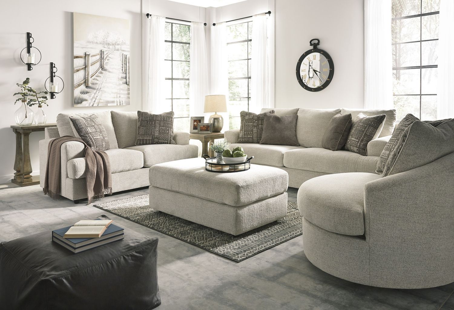 Soletren Living Room Set In Stone 95104U2