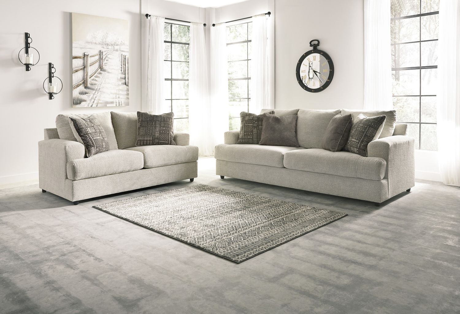 Soletren Living Room Set In Stone 95104U2