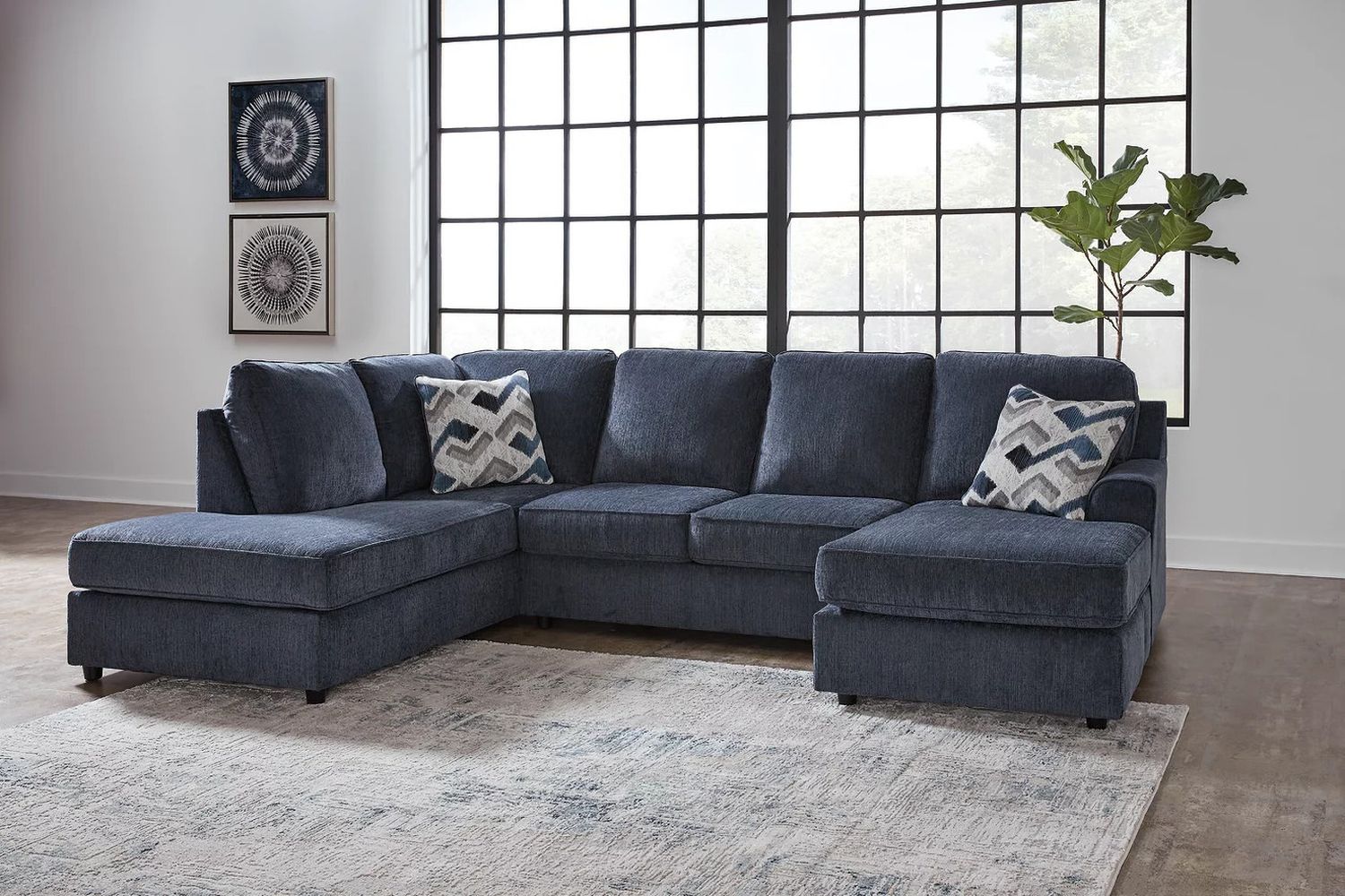 Albar Place 2-Piece Sectional In Cobalt 95302S2